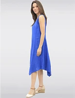 Manteaux | La maison du manteau au Québec Robe Maxi Sans Manches en Lin avec Ourlet Asymétrique Évasé par  Froccella