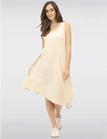 Manteaux | La maison du manteau au Québec Robe Maxi Sans Manches en Lin avec Ourlet Asymétrique Évasé par  Froccella