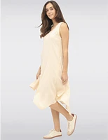 Manteaux | La maison du manteau au Québec Robe Maxi Sans Manches en Lin avec Ourlet Asymétrique Évasé par  Froccella