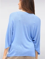 Haut Élégant Col V Manches Dolman par Froccella