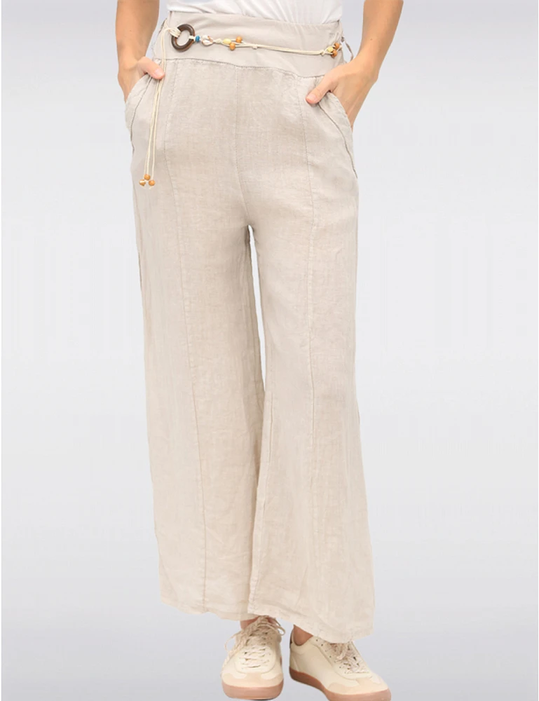 Pantalon Large en Lin par Froccella