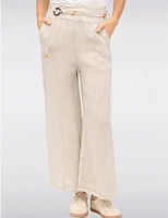 Pantalon Large en Lin par Froccella