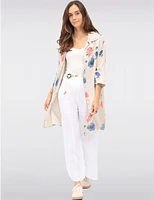 Chemise Longue en Lin Floral par Froccella