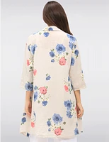 Chemise Longue en Lin Floral par Froccella