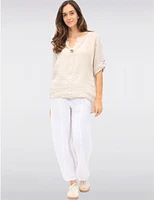 Haut Lin Manches 3/4 par Froccella