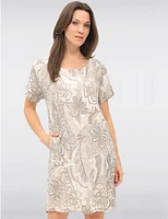 Robe Florale Beige Élégante par Froccella