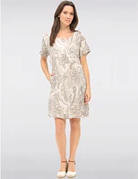 Robe Florale Beige Élégante par Froccella