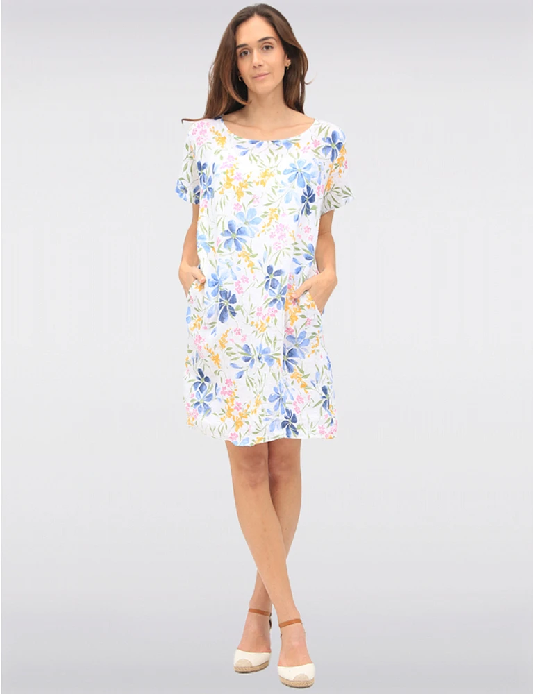 Robe en Lin Fleurie Froccella