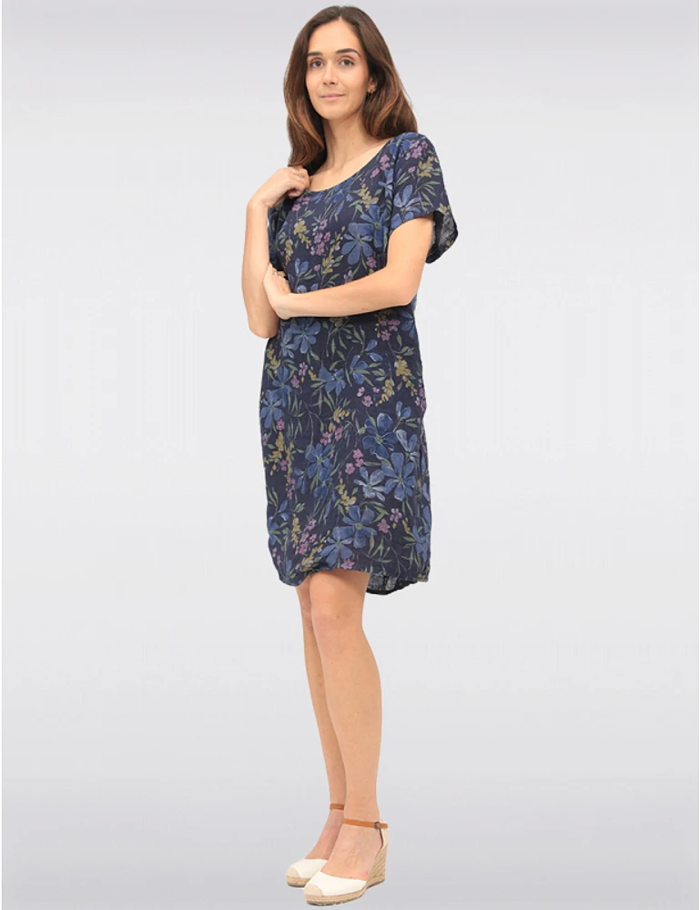 Robe en Lin Fleurie Froccella
