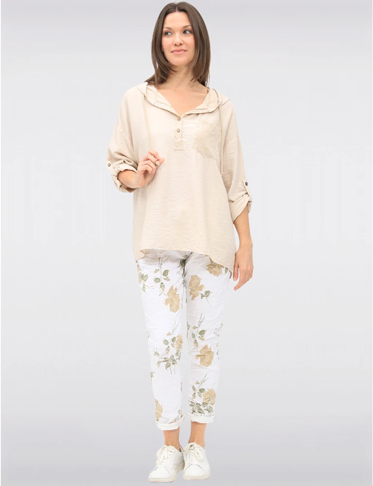 Pantalon Floral Ajusté Froccella