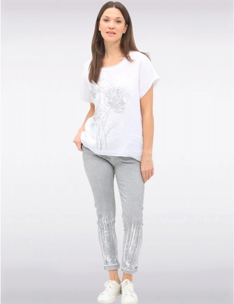 Pantalon Ajusté Froissé par Froccella