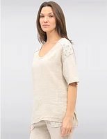 Haut V-Neck Sequins Froccella