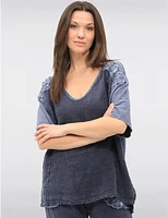 Haut V-Neck Sequins Froccella