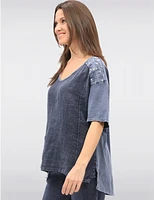 Haut V-Neck Sequins Froccella