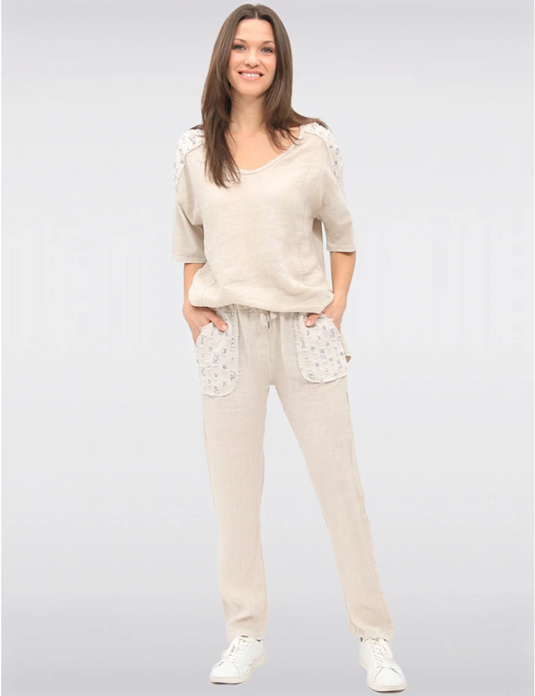 Pantalon Léger en Lin par Froccella