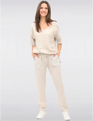 Pantalon Léger en Lin par Froccella
