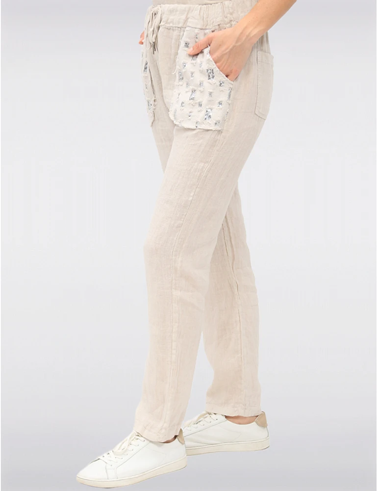 Pantalon Léger en Lin par Froccella