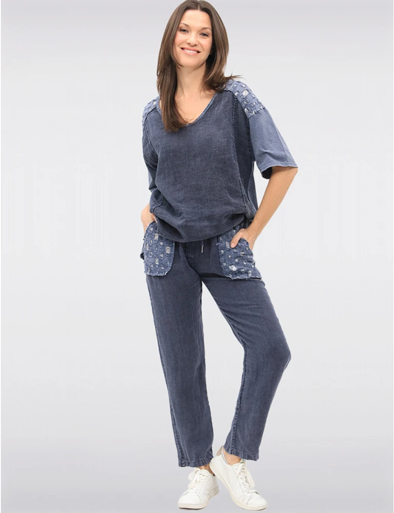 Pantalon Léger en Lin par Froccella
