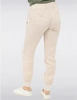 Pantalon Lin Élastique par Froccella