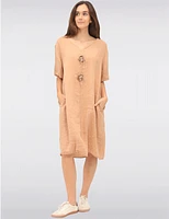 Robe Manches Courtes Lin par Froccella