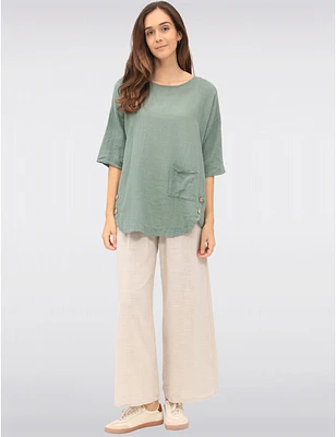Pantalon Large Coton Froccella