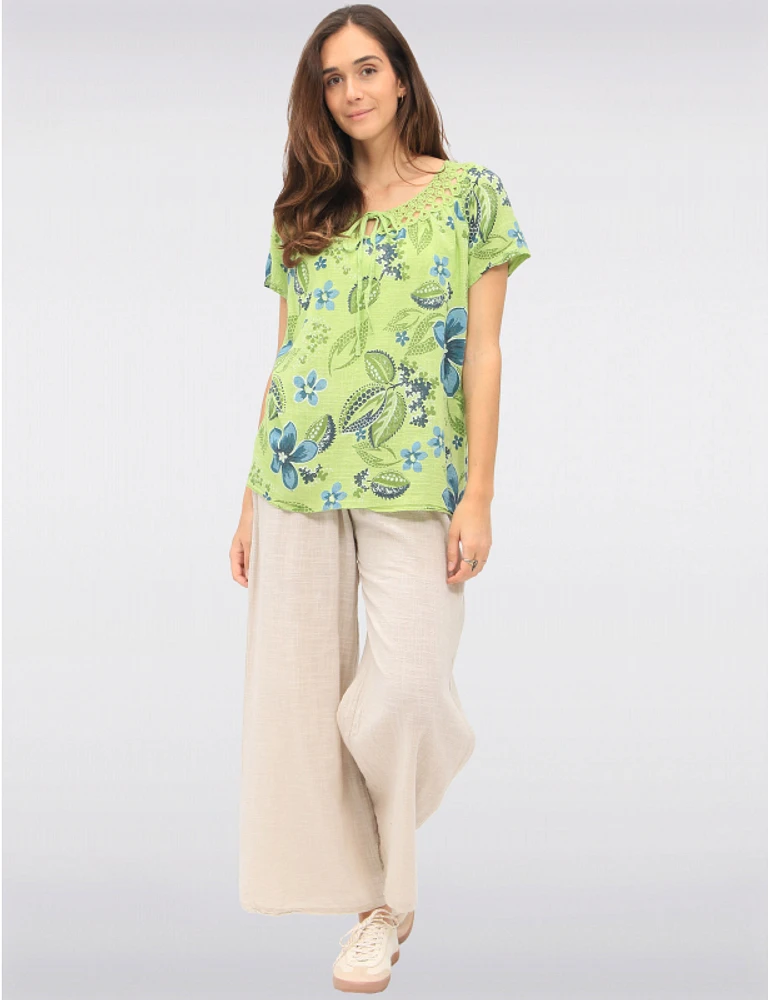 Pantalon Large Coton Froccella