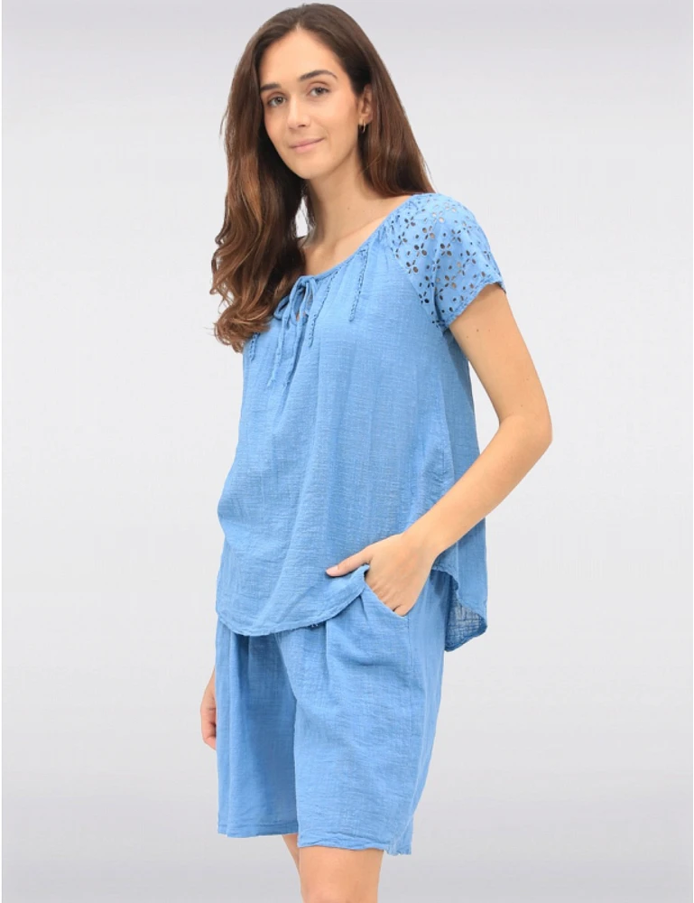 Haut Coton Broderie Froccella