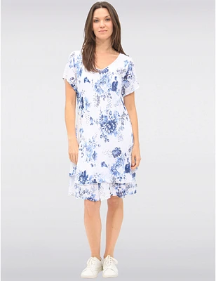 Robe V-neck Fleurie Froccella