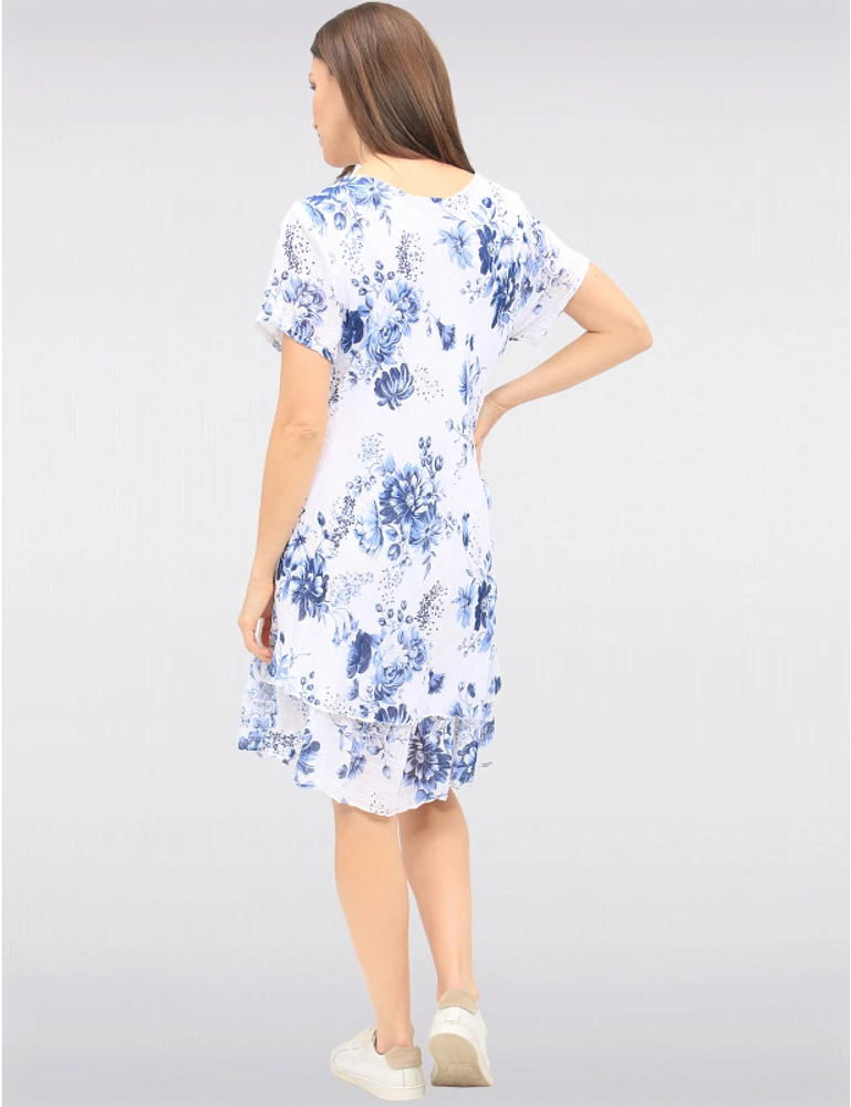 Robe V-neck Fleurie Froccella
