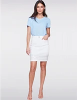 Jupe Denim Blanche Brodée par Charlie B.