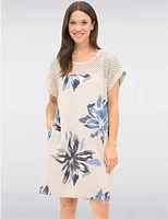 Manteaux | La maison du manteau au Québec Robe en Coton à Devant Imprimé avec Détails Crochet & Poches par Froccella