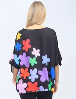 Top Floral Manches Nœud Froccella