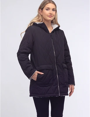 Manteaux Manteaux | La maison du manteau au Québec Veste Imperméable Matelassé Réversible à Doublure Sherpa par Free Country