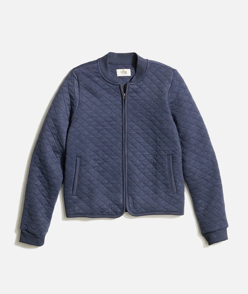 Women's Corbet Quilted Bomber Navy