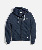 Men's Corbet Quilted Full Zip Hoodie Navy Heather