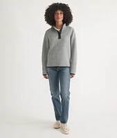 Women's Reversible Corbet Pullover Charcoal/Mid Heather Grey