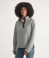 Women's Reversible Corbet Pullover Charcoal/Mid Heather Grey