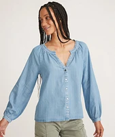 Nixi Collarless Blouse