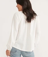 Nixi Collarless Blouse