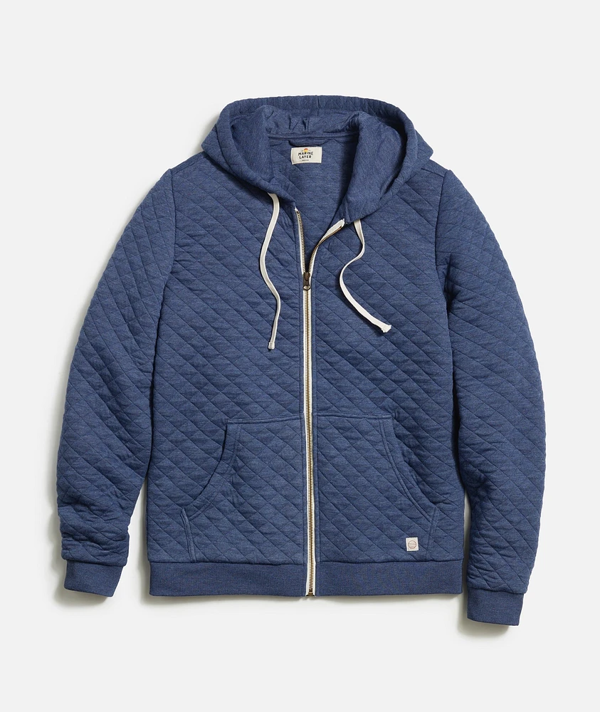 Corbet Quilted Full Zip-Hoodie
