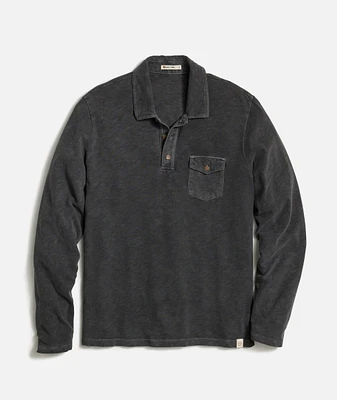 Vintage Heavy Slub Long Sleeve Polo