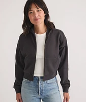 Anytime Cropped Full Zip Sweatshirt