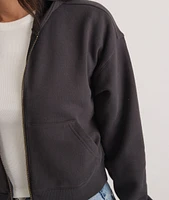 Anytime Cropped Full Zip Sweatshirt