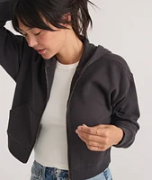 Anytime Cropped Full Zip Sweatshirt