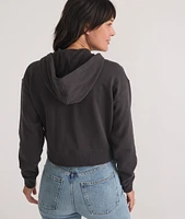 Anytime Cropped Full Zip Sweatshirt