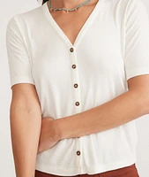 Lexi Rib Button Top