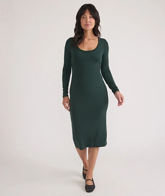 Lexi Rib Long Sleeve Midi Dress