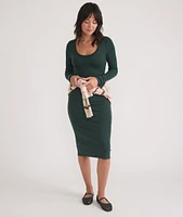 Lexi Rib Long Sleeve Midi Dress