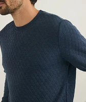 Men's Corbet Quilted Crewneck Navy Heather
