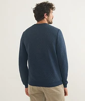 Men's Corbet Quilted Crewneck Navy Heather